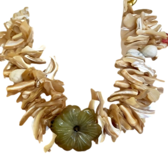 π
ΊπΊπΈ Genuine Abalone Necklace Golden Abalone & Agate STUNNING Handcrafted - Picture 4 of 9